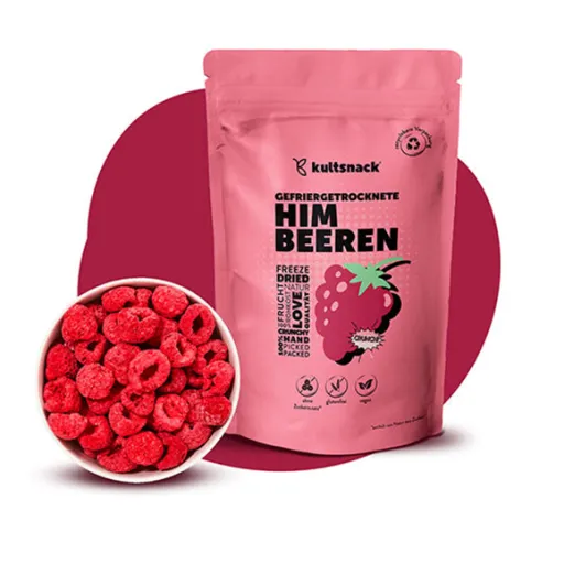 Gefriergetrocknete Himbeeren